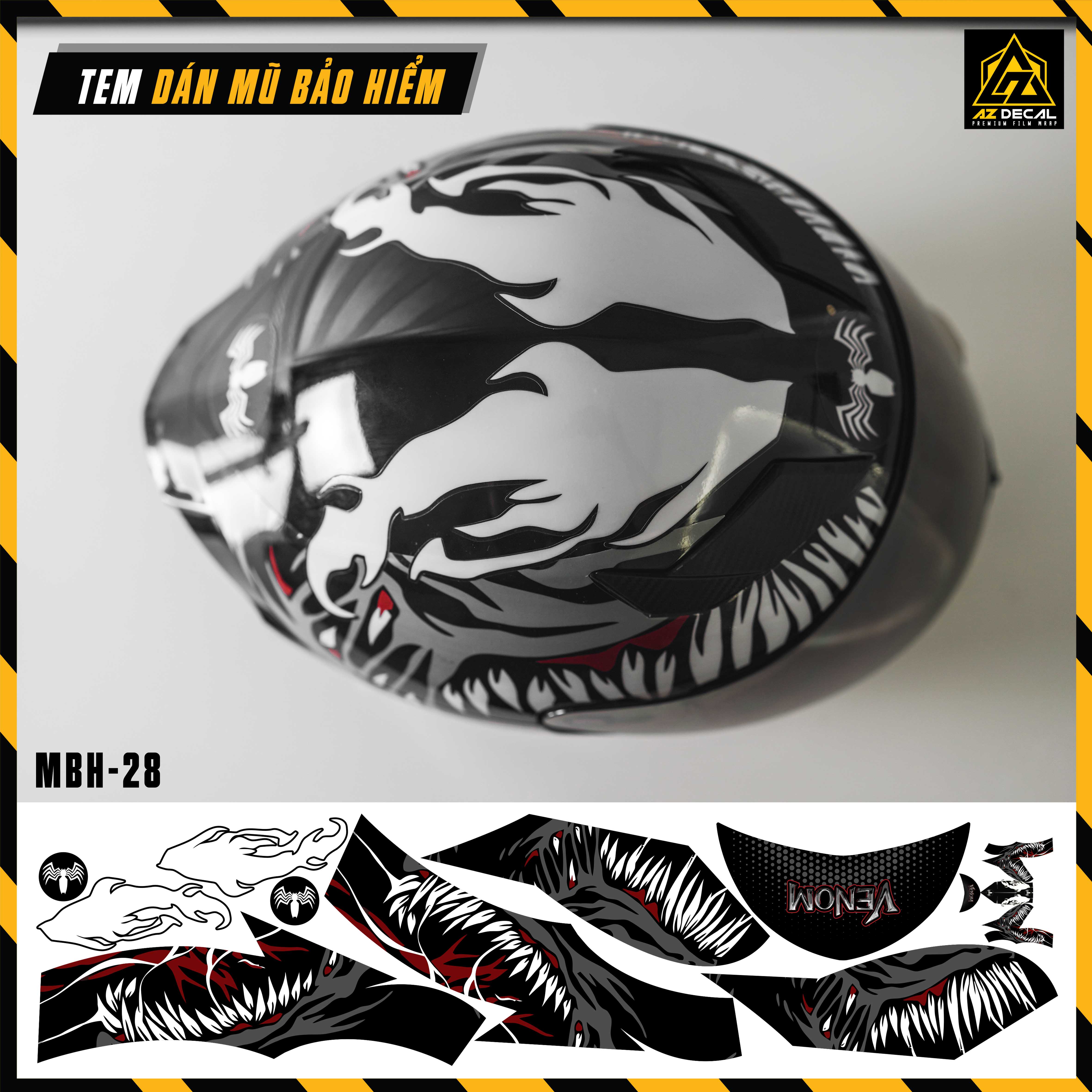 Tem Dán Mũ Bảo Hiểm Fullface Venom - MBH-28