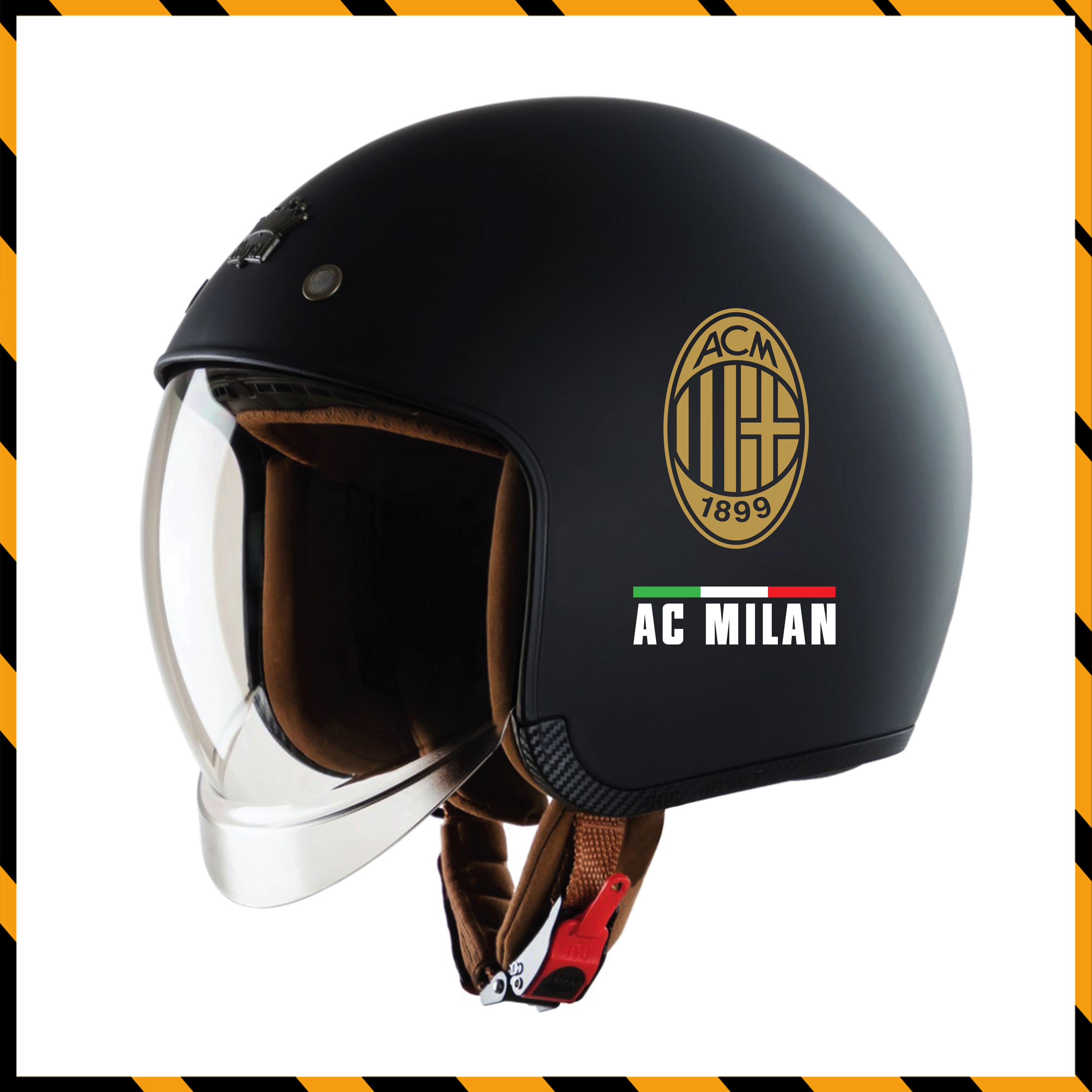 Sticker AC Milan dán mũ bảo hiểm đẹp