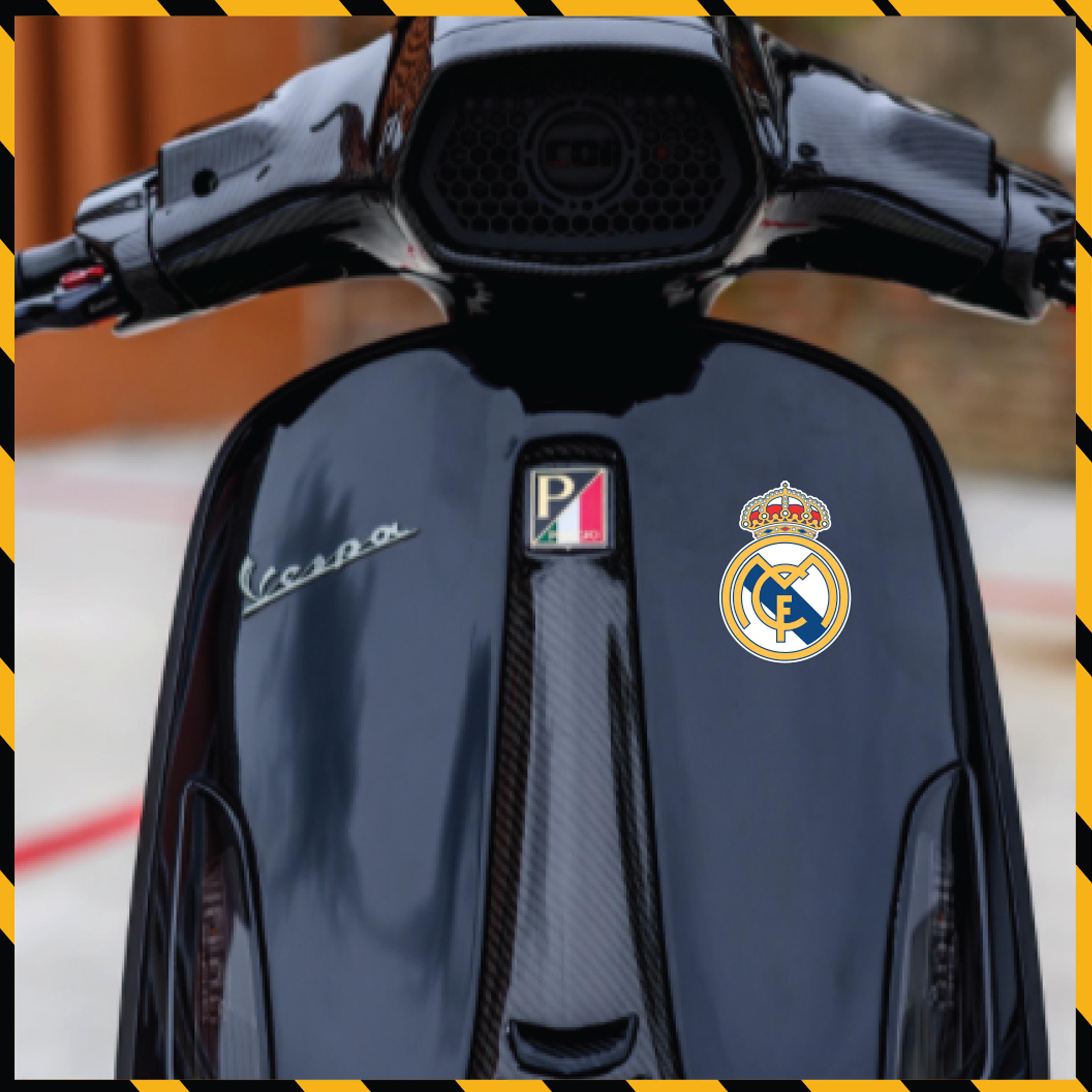 Sticker Real Madrid dán xe Vespa