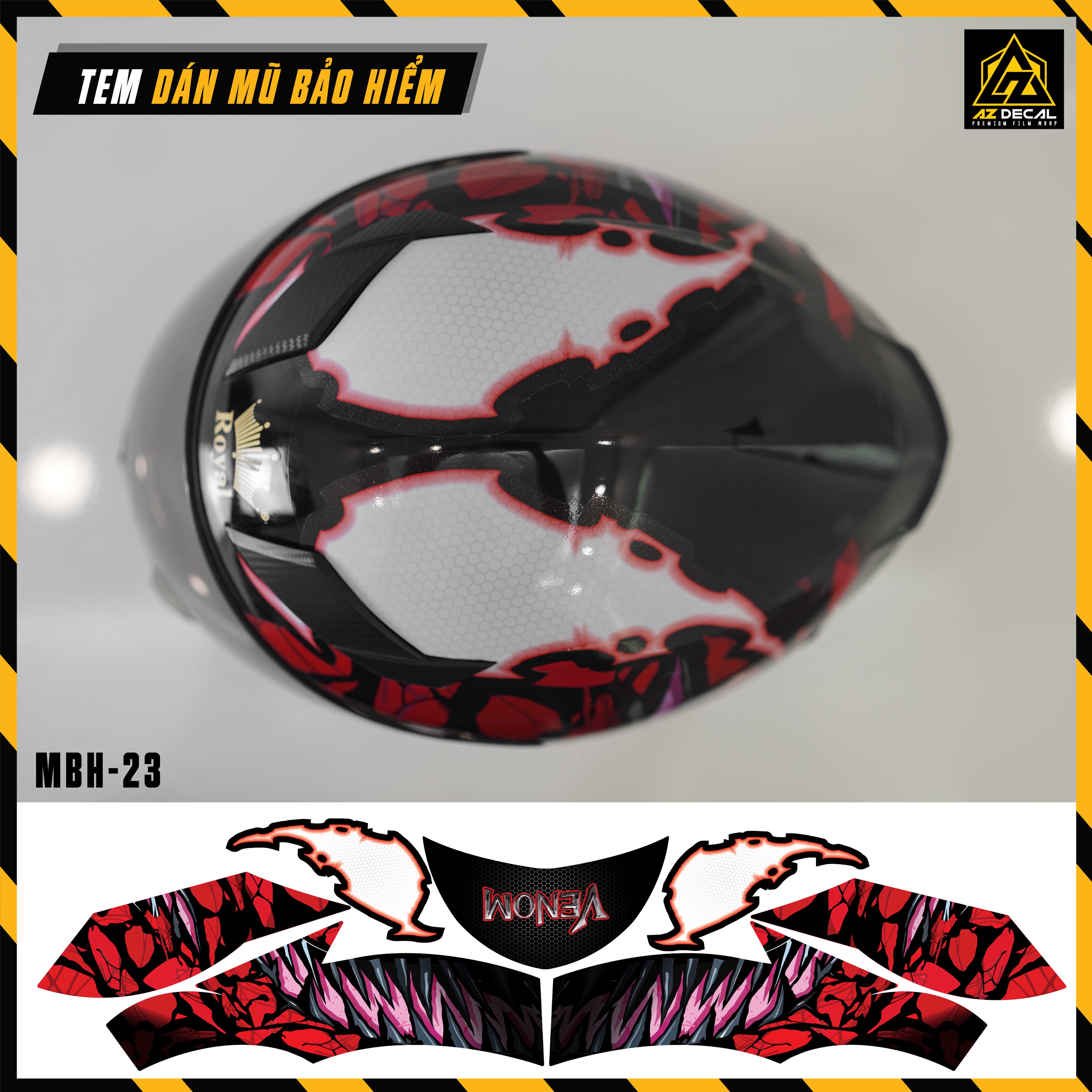 Tem Dán Mũ Bảo Hiểm Fullface Venom - MBH-23