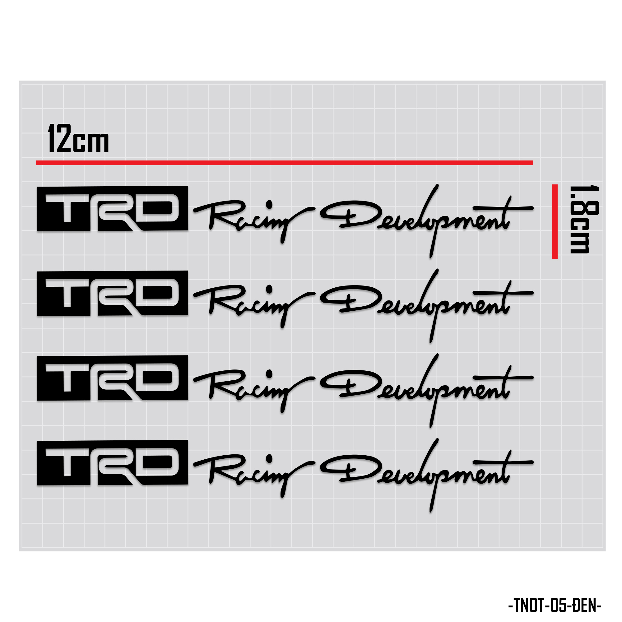 Mẫu tem dán tay nắm cửa ô tô đẹp TRD màu đen