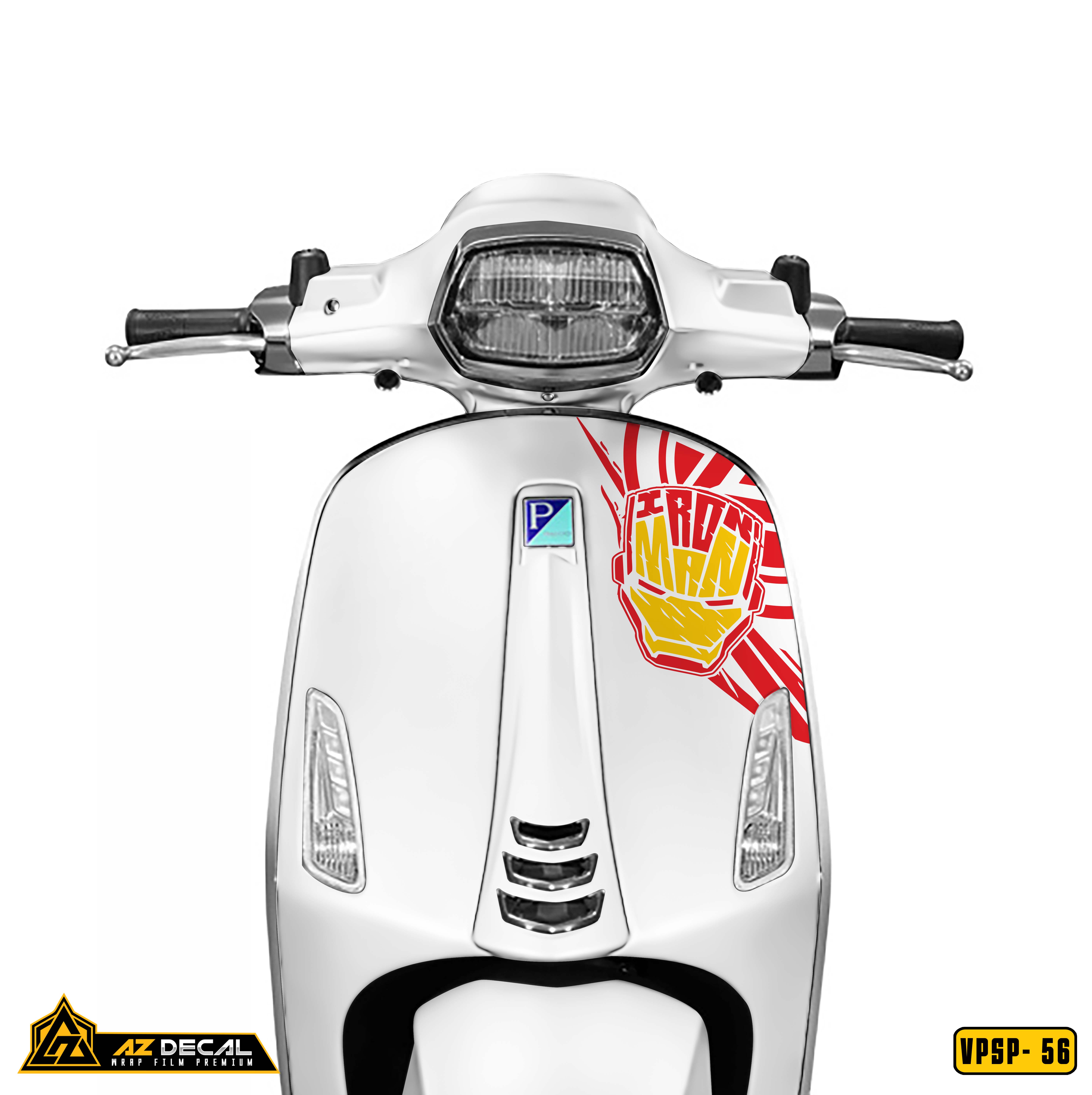 Decal dán xe Vespa mẫu Iron Man