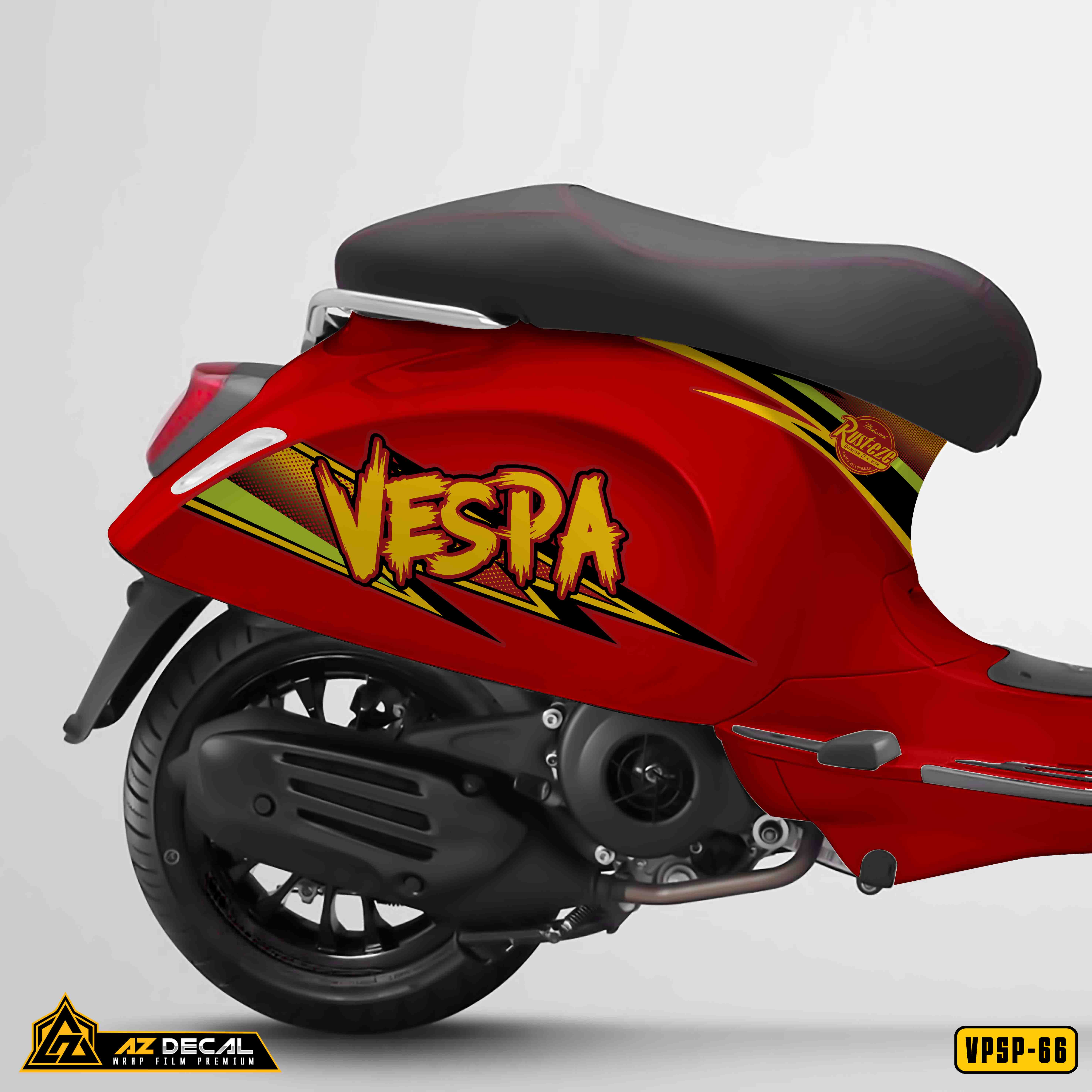 Decal dán xe Vespa Sprint đỏ đẹp