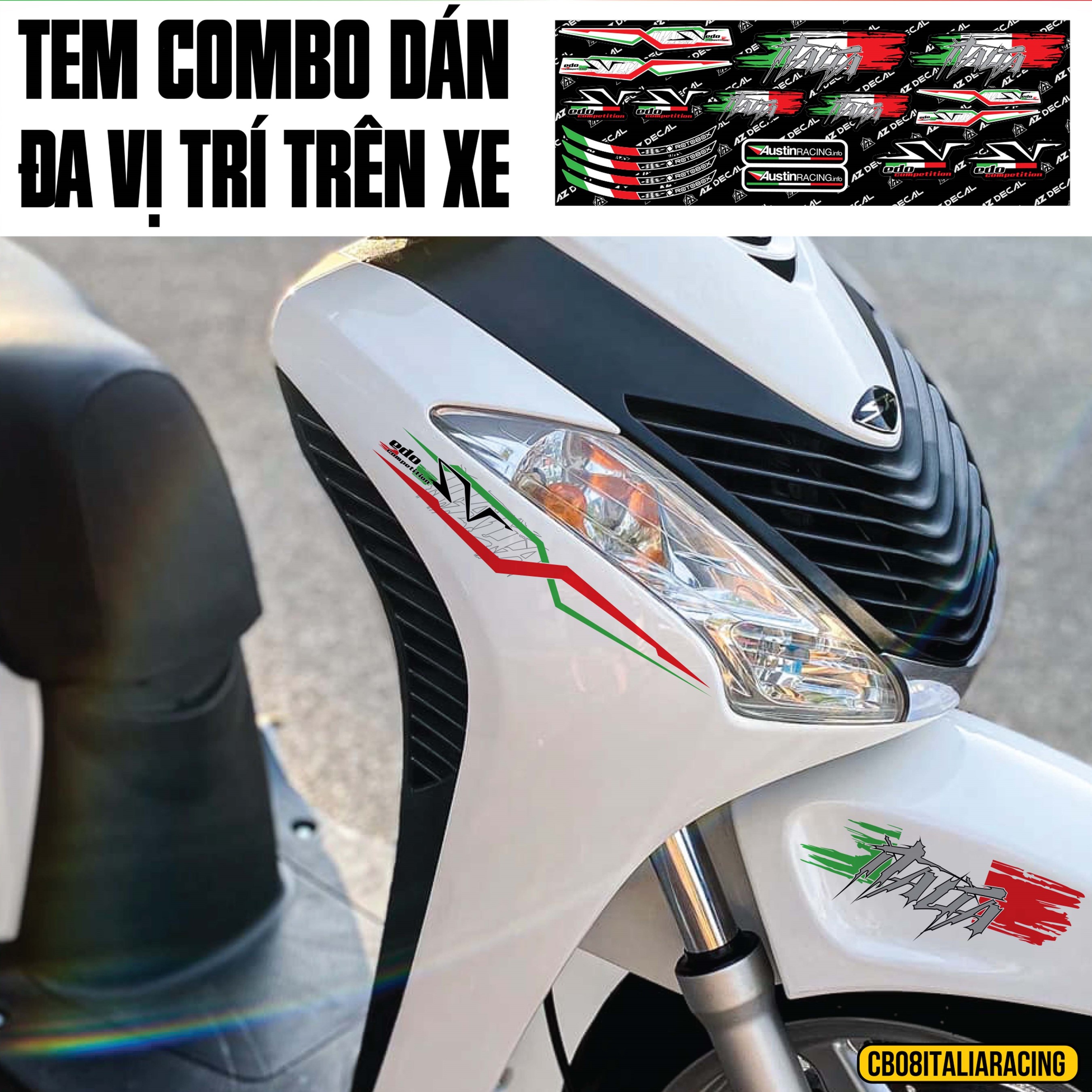 Tem dán xe đẹp phong cách Italia