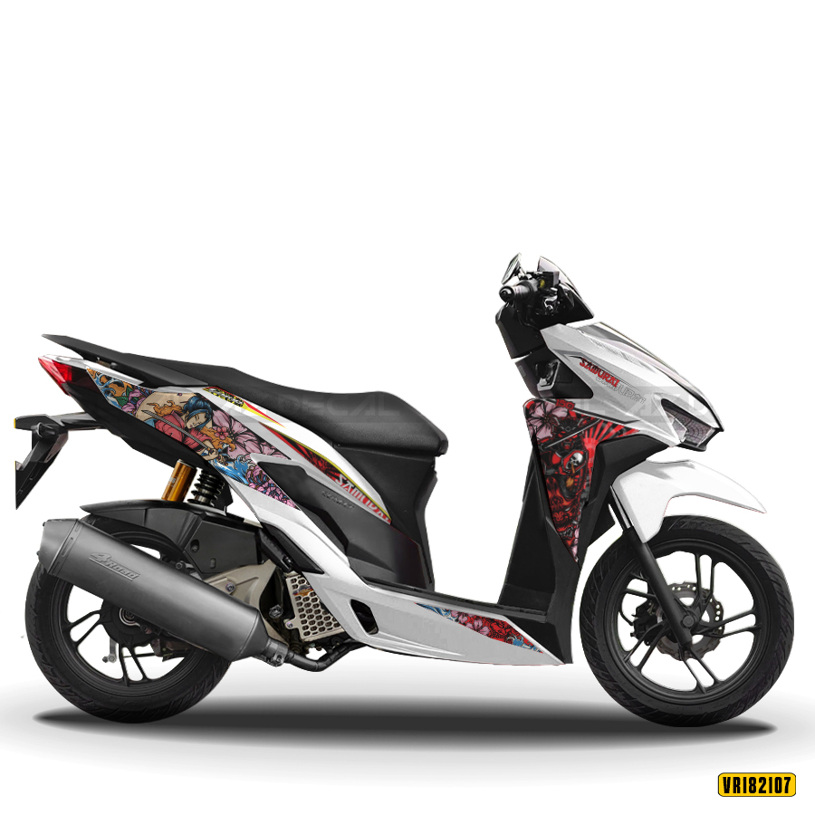 Decal dán xe Honda Vario 125 150 phong cách Samurai