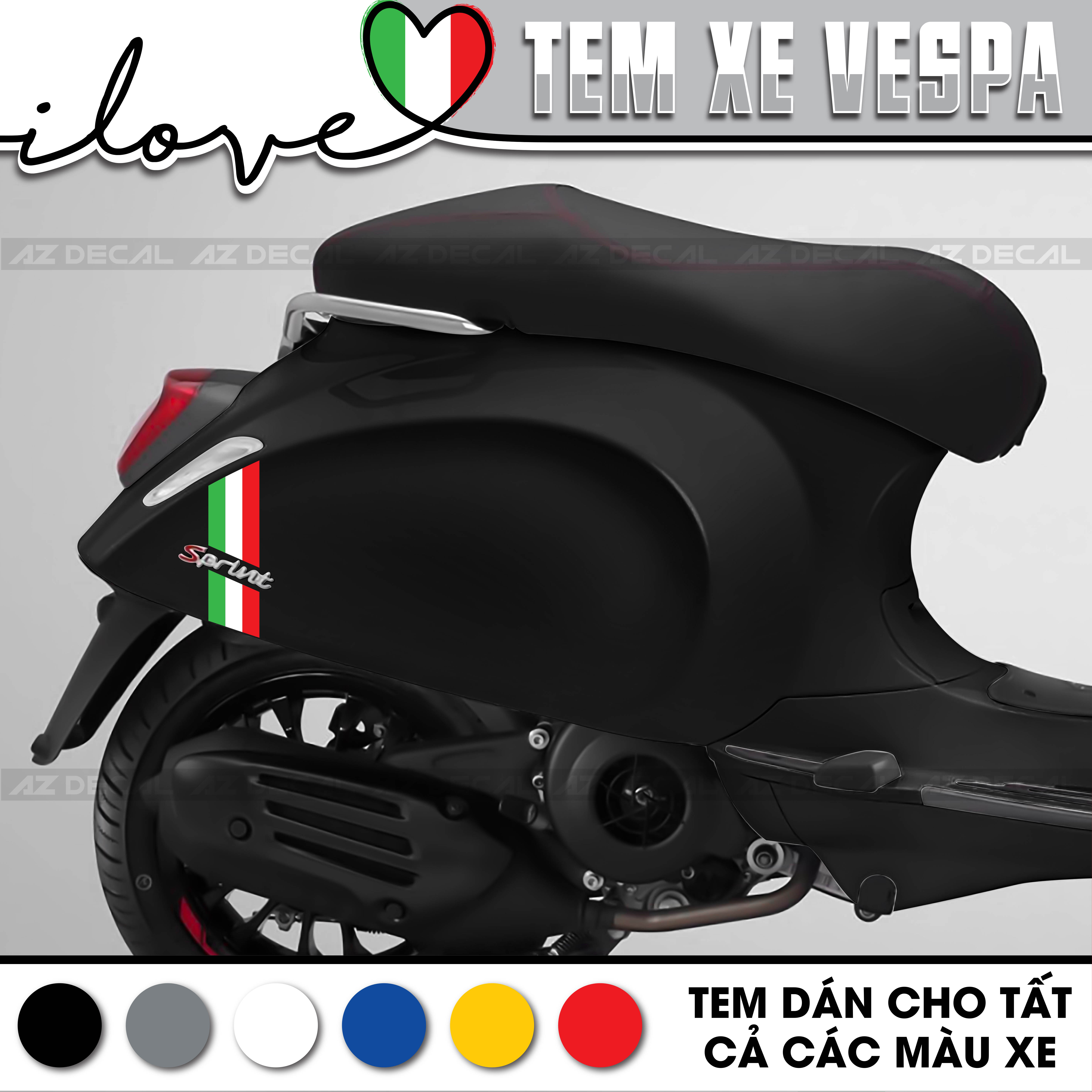 Tem dán xe Vespa