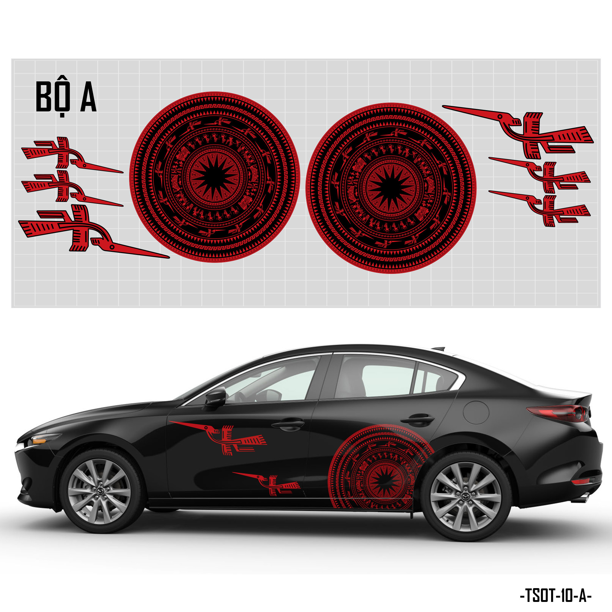 Tem Sườn Ô Tô | TSOT-10 | Thiết Kế Trống Đồng