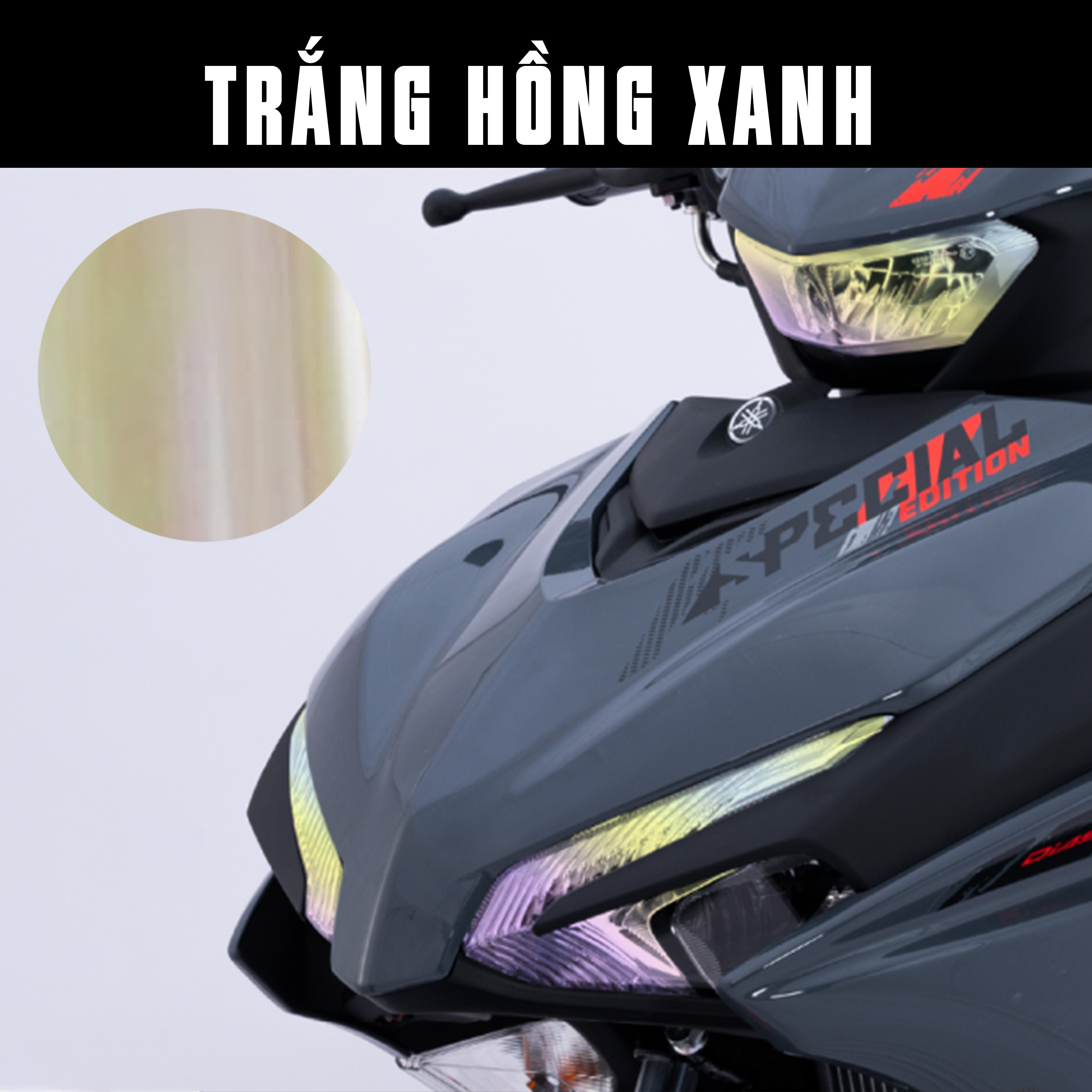 Phim dán đèn xe Exciter 155 hiệu ứng holographic