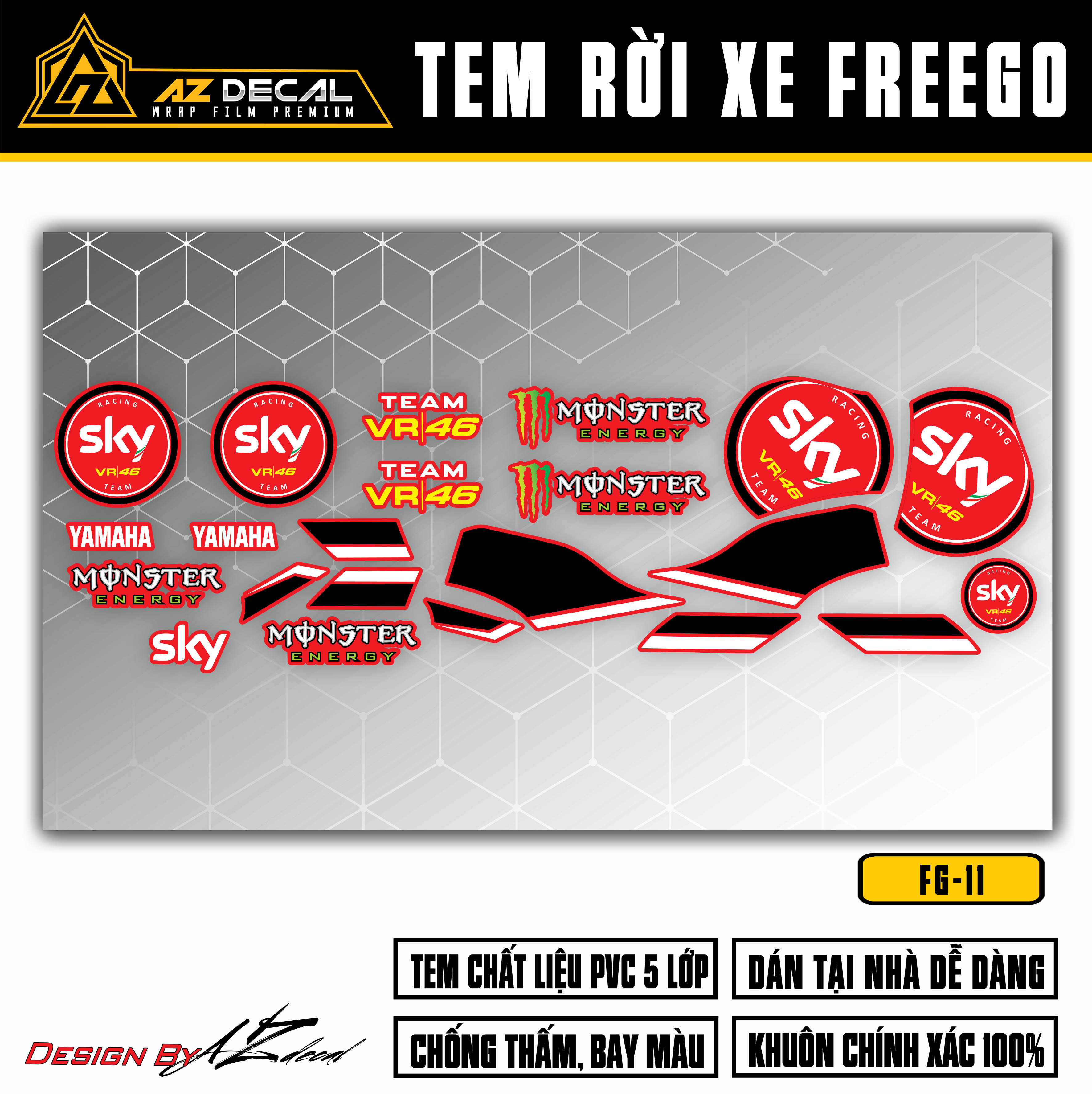 Tem Xe FreeGo | FG-11 | Thiết Kế SKY