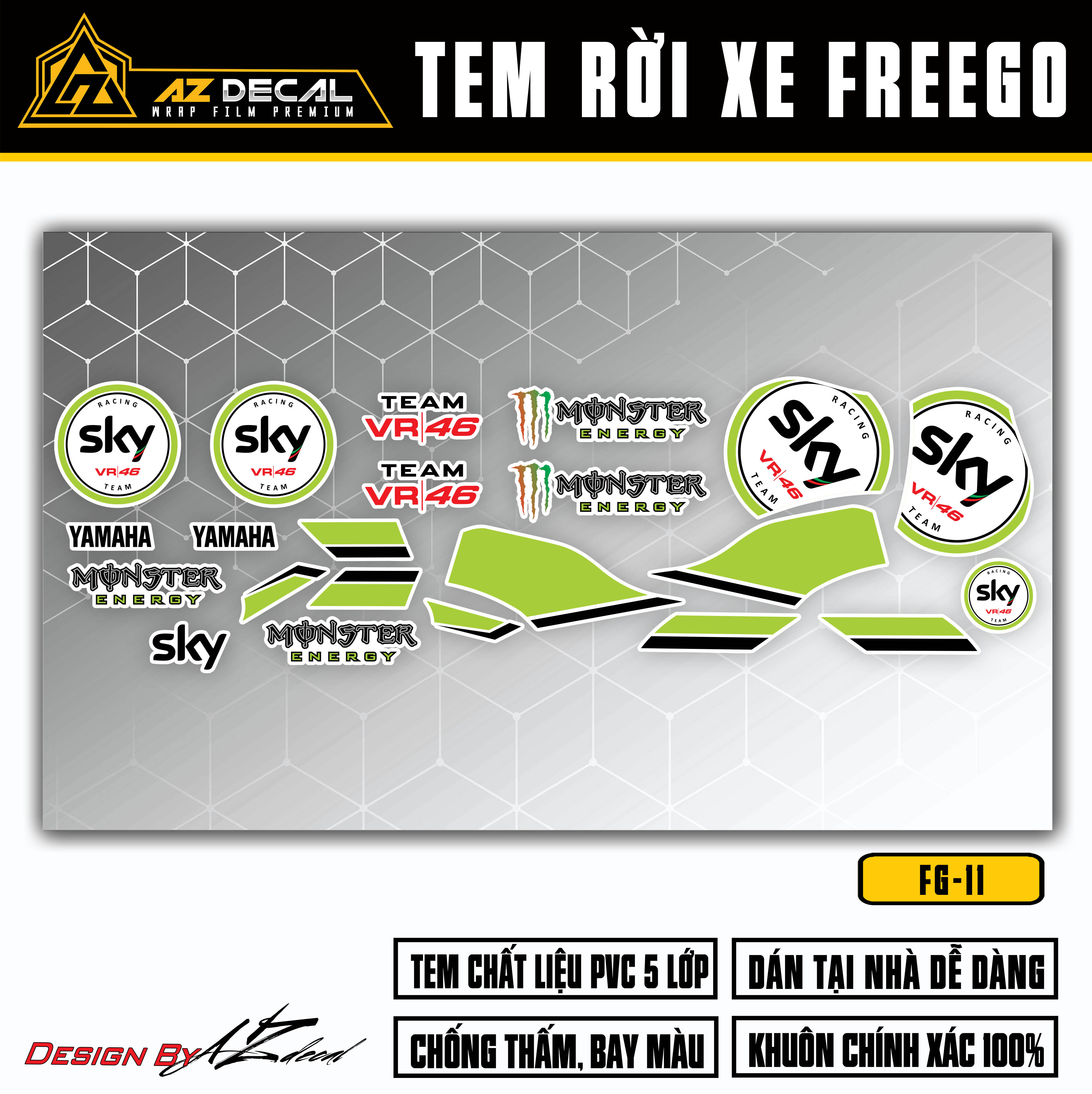 Tem Xe FreeGo | FG-11 | Thiết Kế SKY