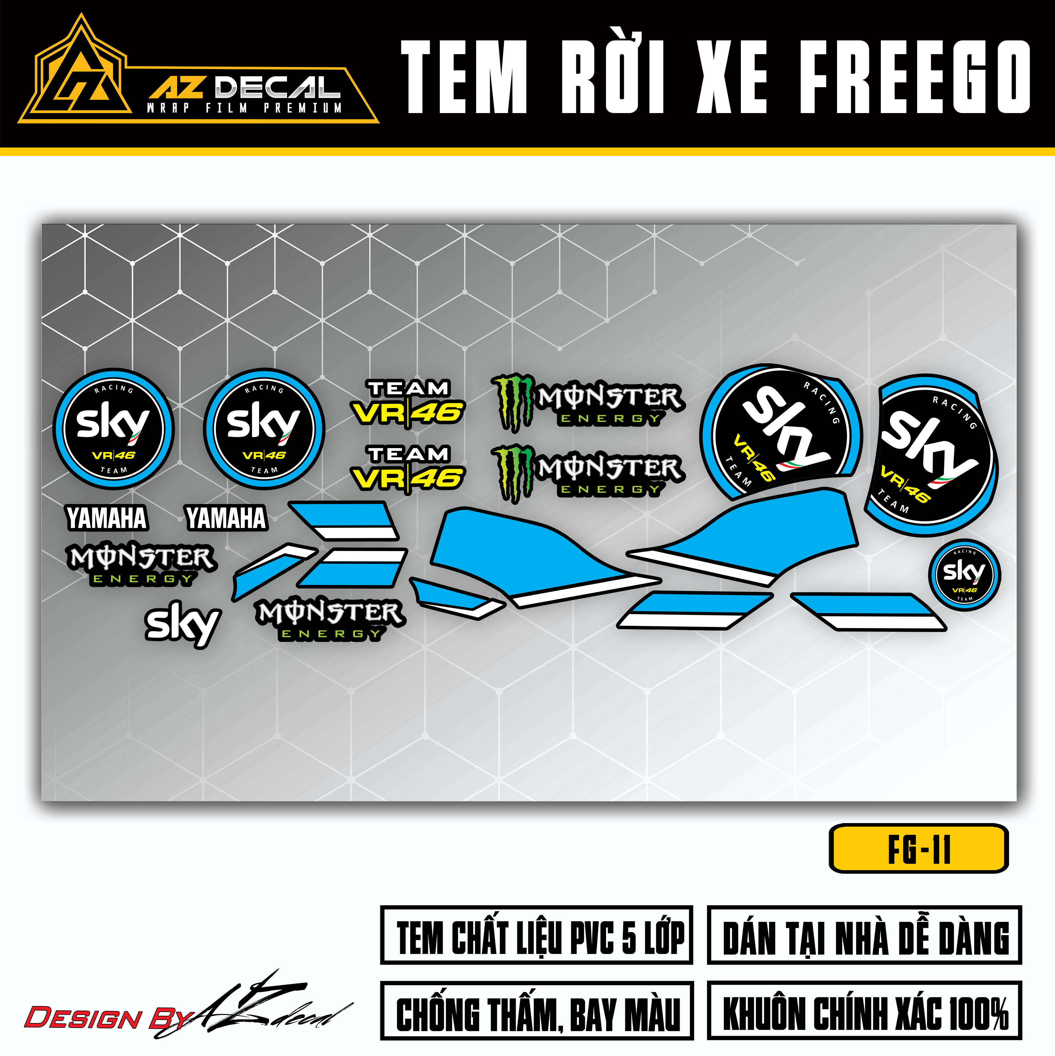 Tem Xe FreeGo | FG-11 | Thiết Kế SKY