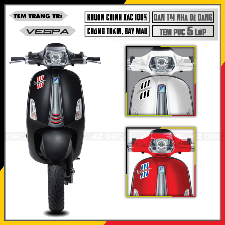 Tem Xe Vespa | 016 | Thiết Kế Adidas Japan Mặt trước