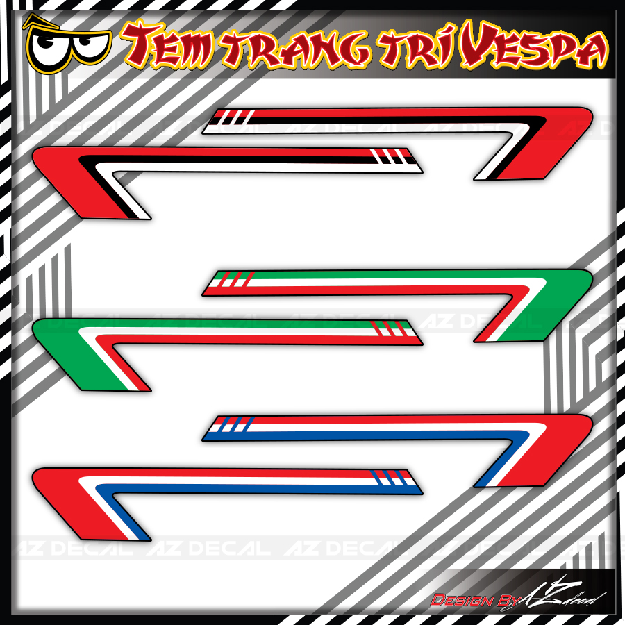 Tem Xe Vespa | VP14 | Thiết Kế S-Line