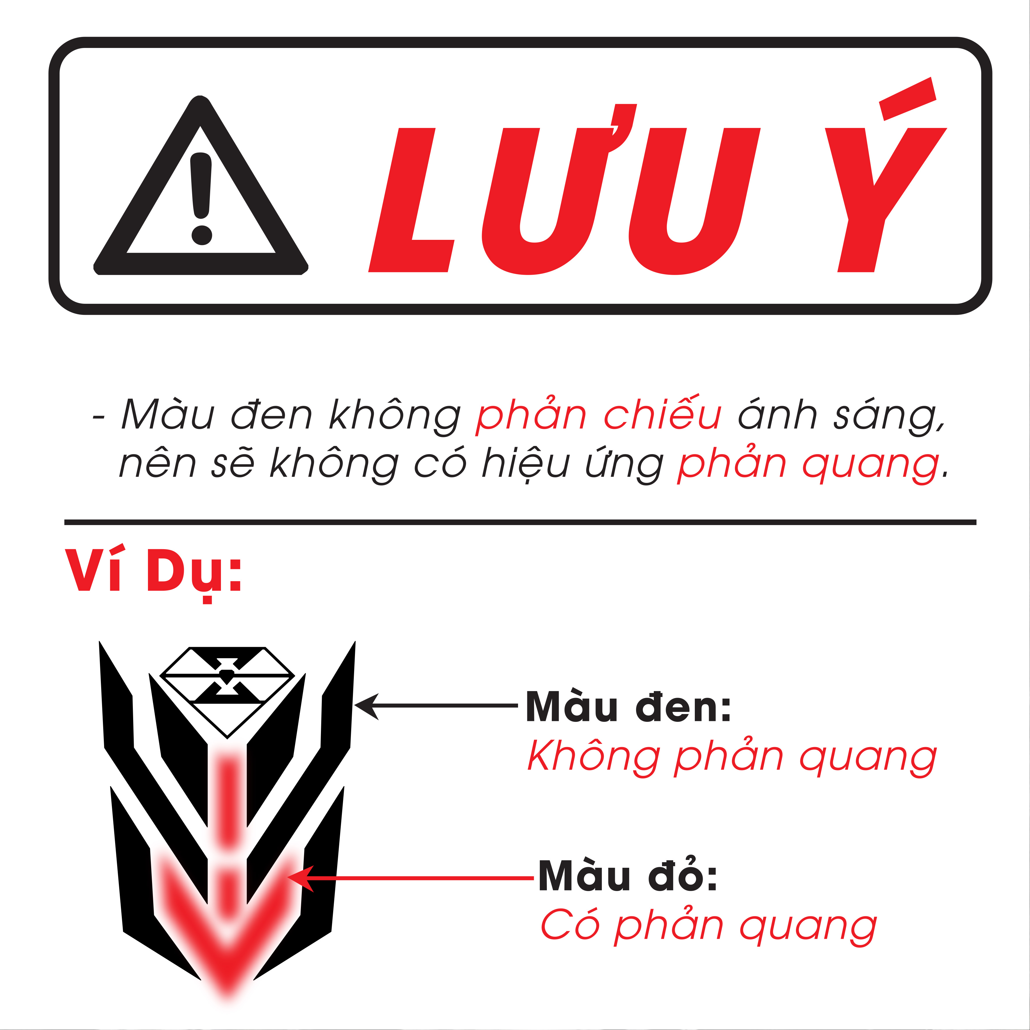 Decal màu đen không phản quang