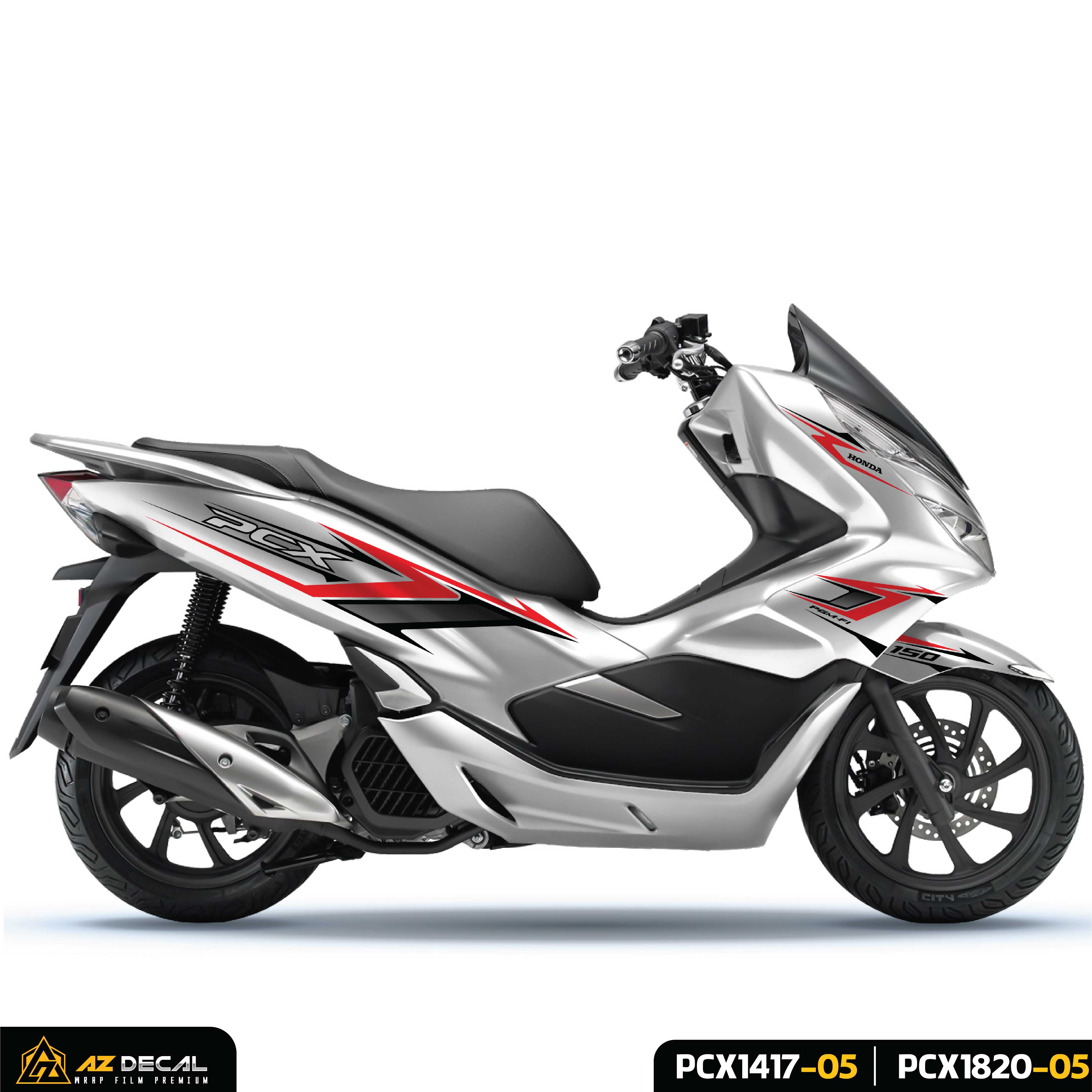 Tem rời xe PCX 150 trắng màu đen đỏ