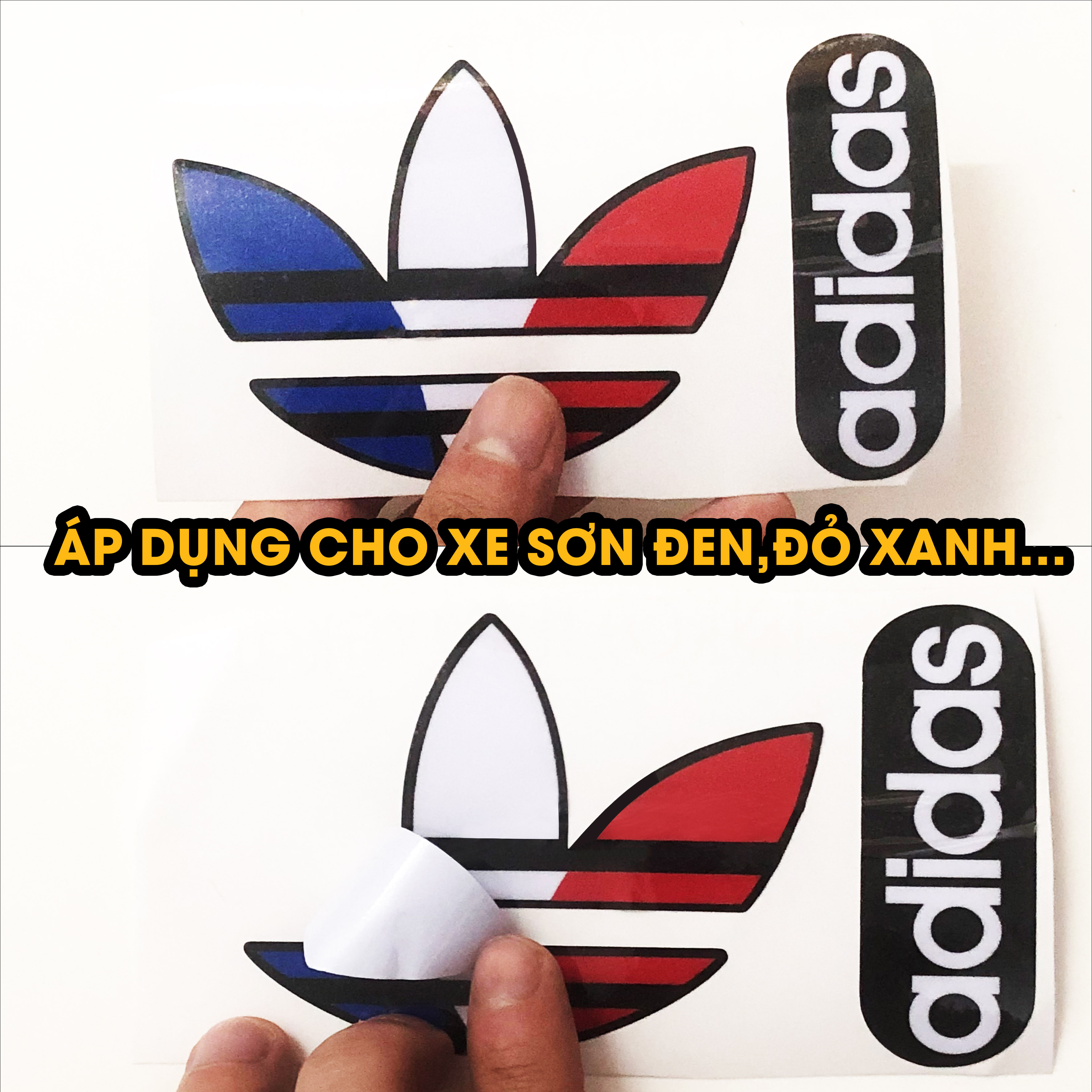 Decal ADIDAS01 mẫu Pháp nền đen