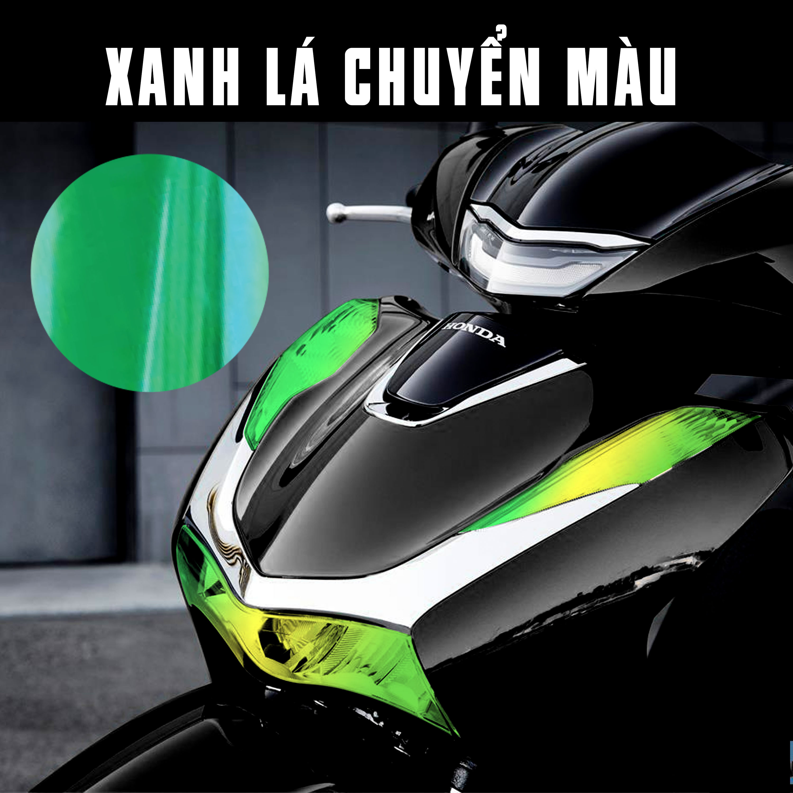 Decal dán đèn xe SH 2020 - 2021 màu xanh lá