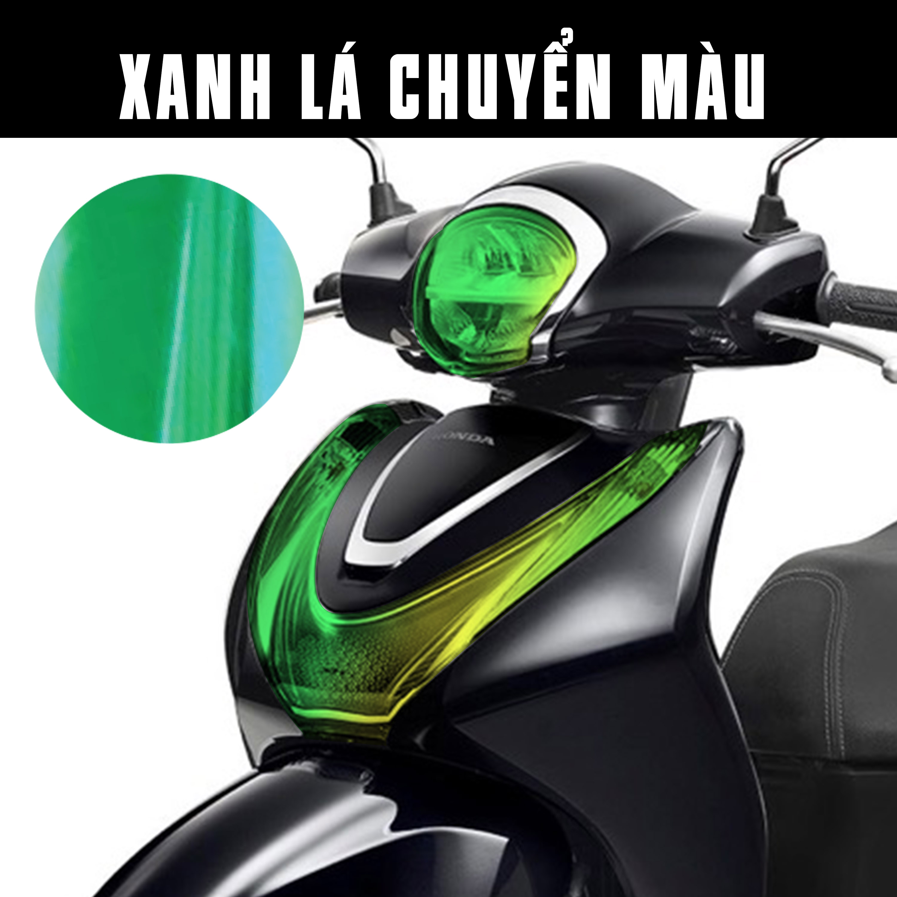 Decal dán đèn xe SH Mode 2020 - 2021 xanh lá