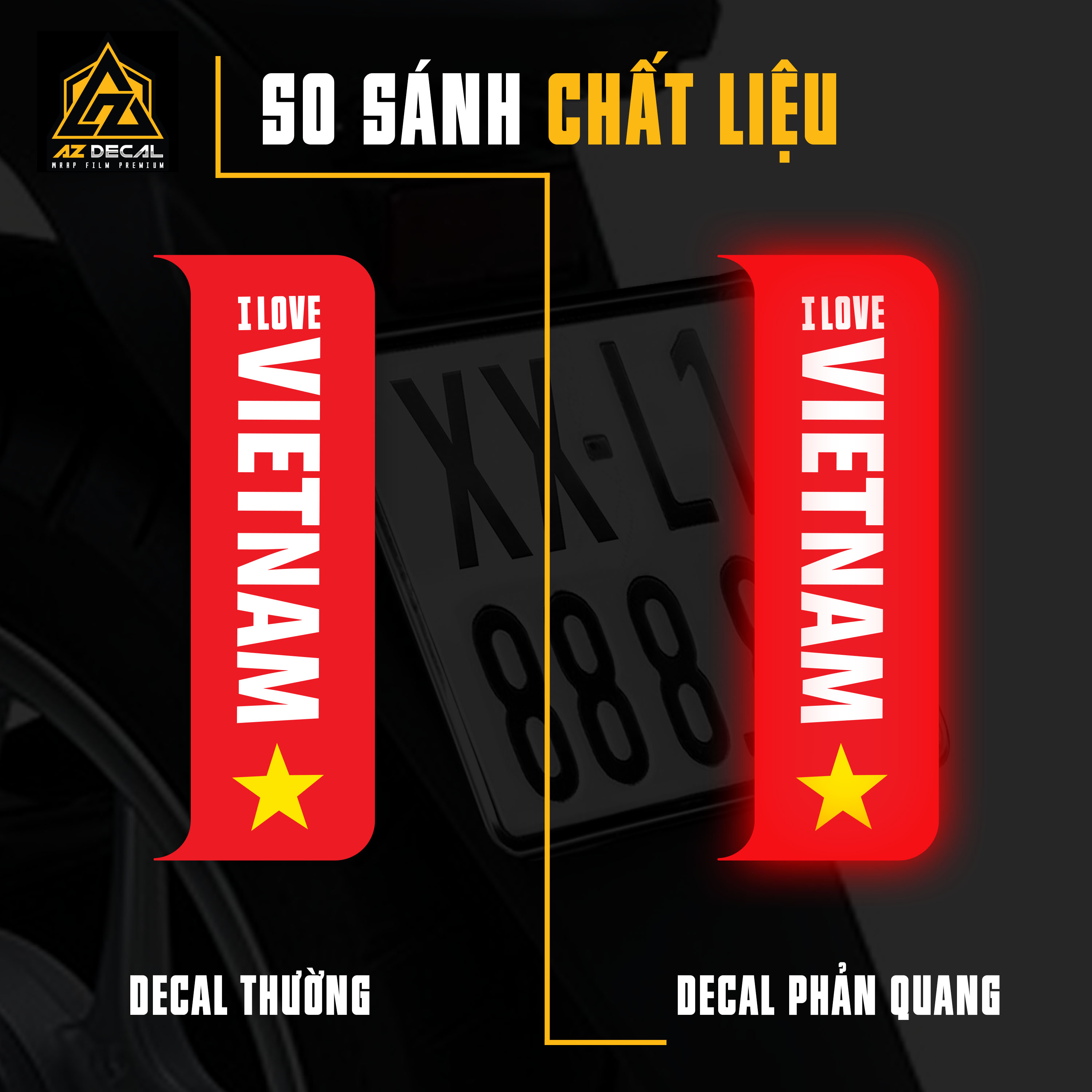 So sánh chất liệu 3M phản quang và PVC decal dán biển số xe