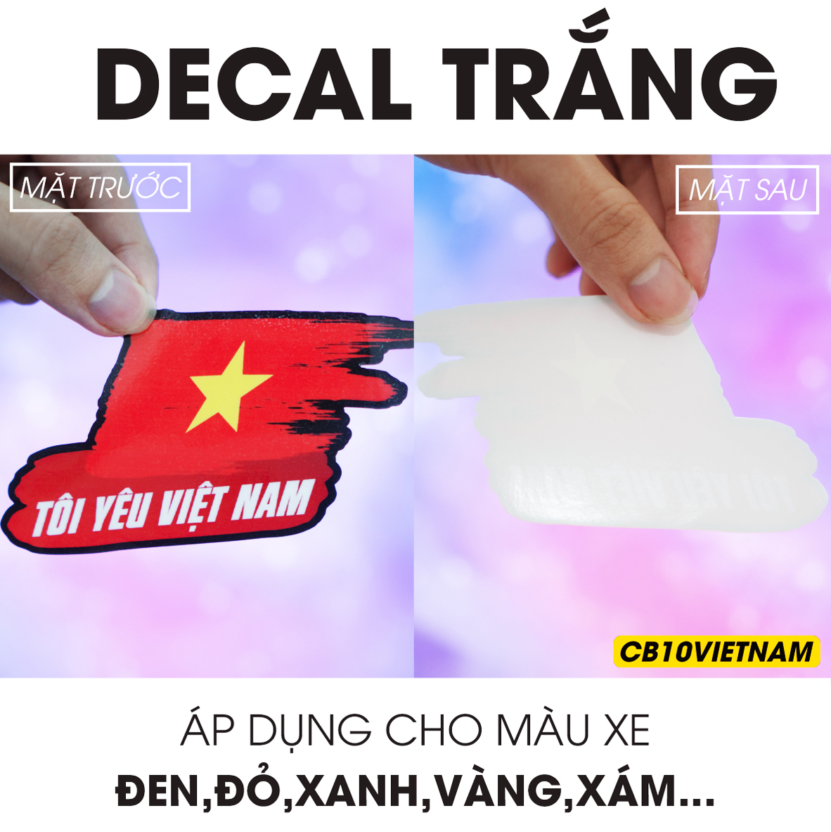 Dán decal xe máy, xe điện mẫu cờ Việt Nam