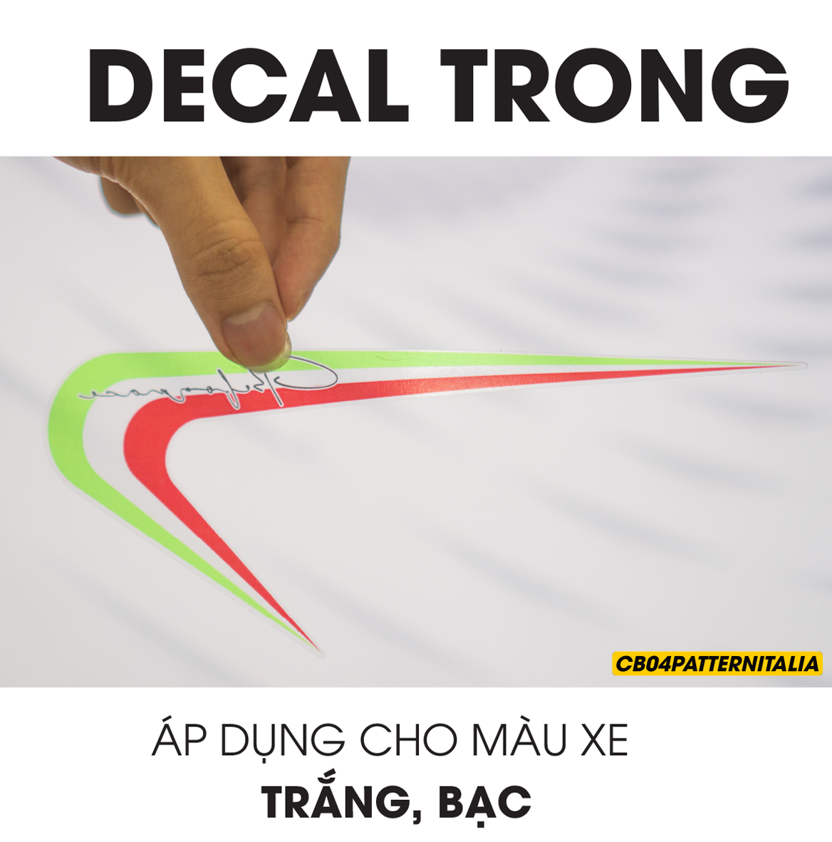 Decal trong dán xe máy CB04PATTERNITALIA