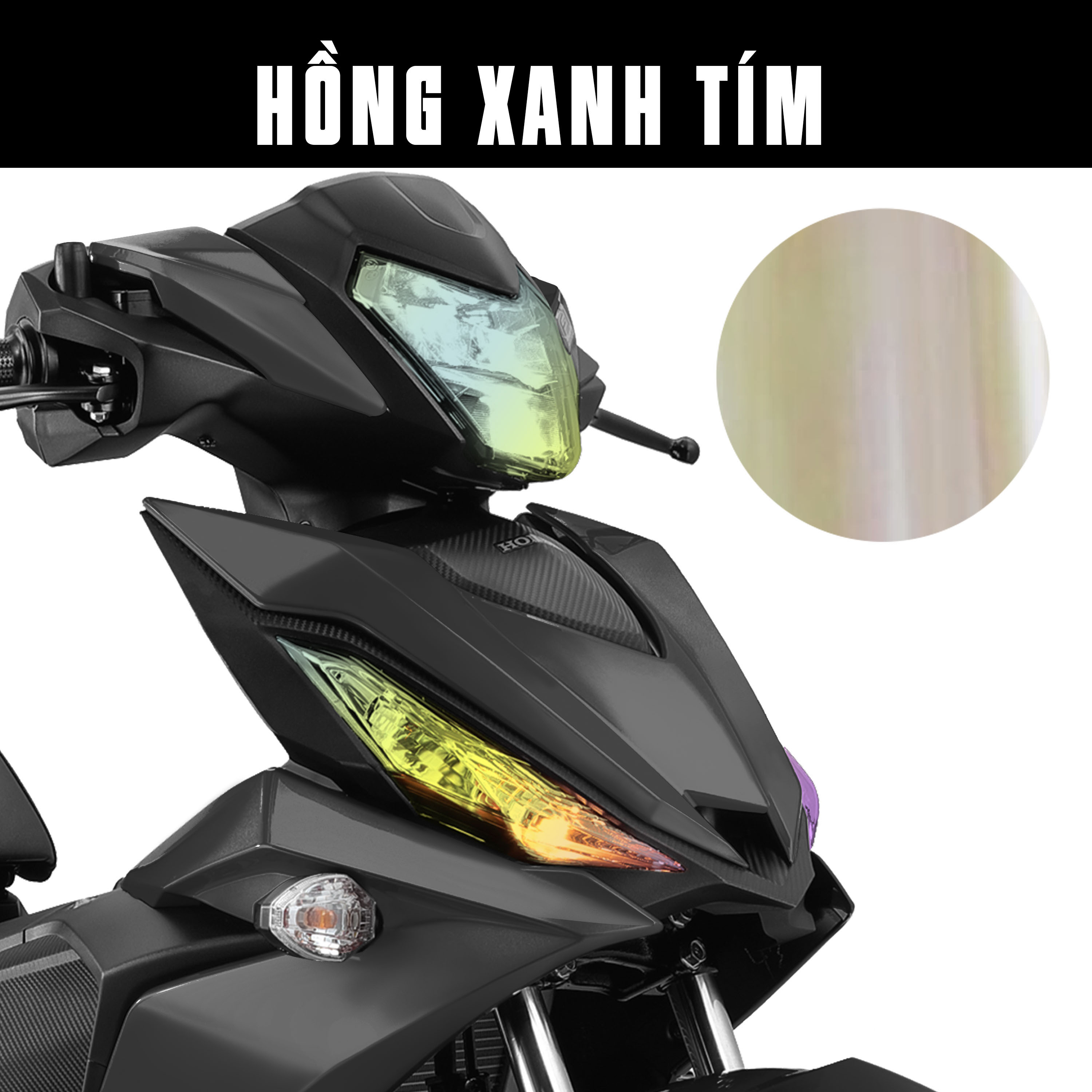 Phim holographic dán trang trí đèn xe Winner