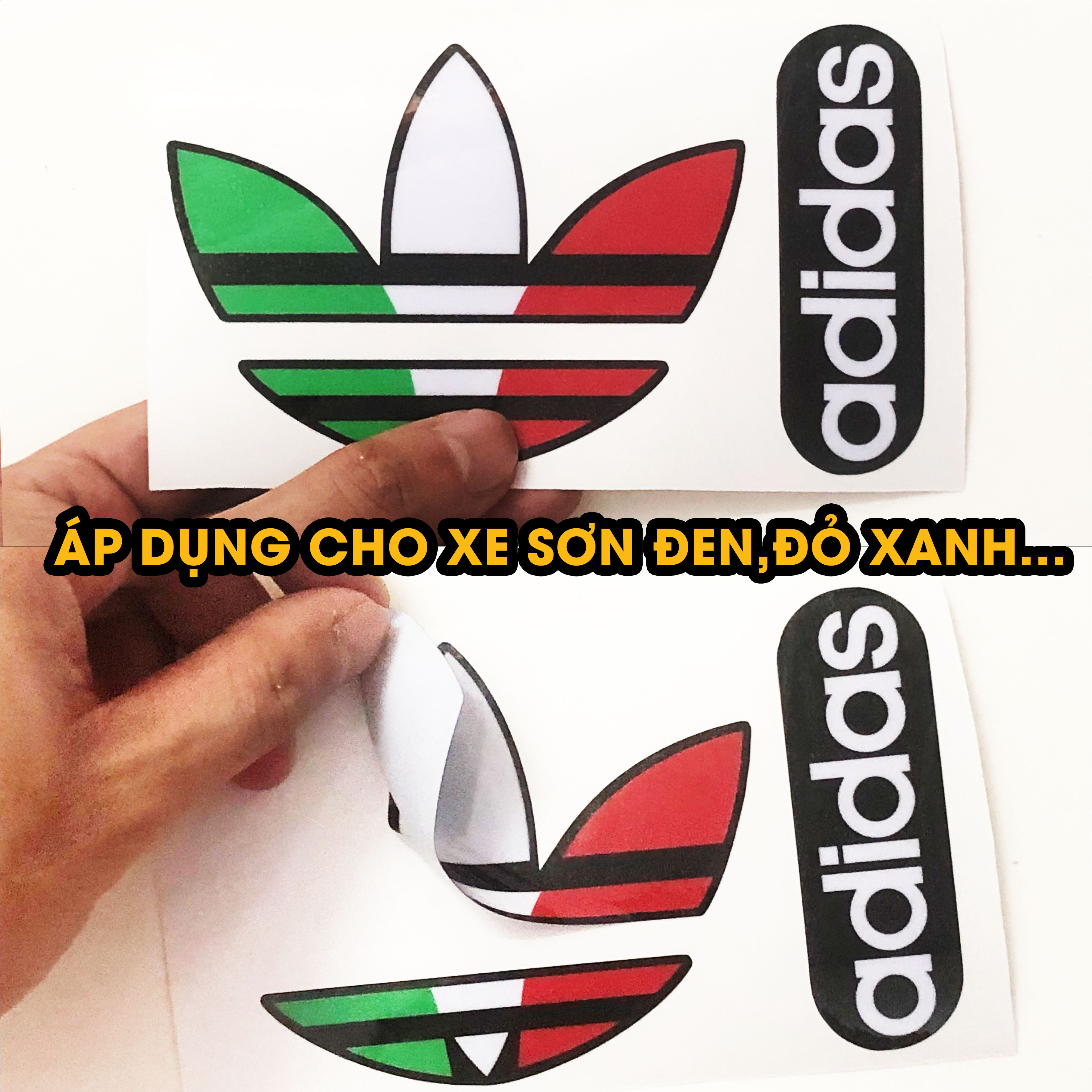 Decal ADIDAS01 mẫu Italia nền đen