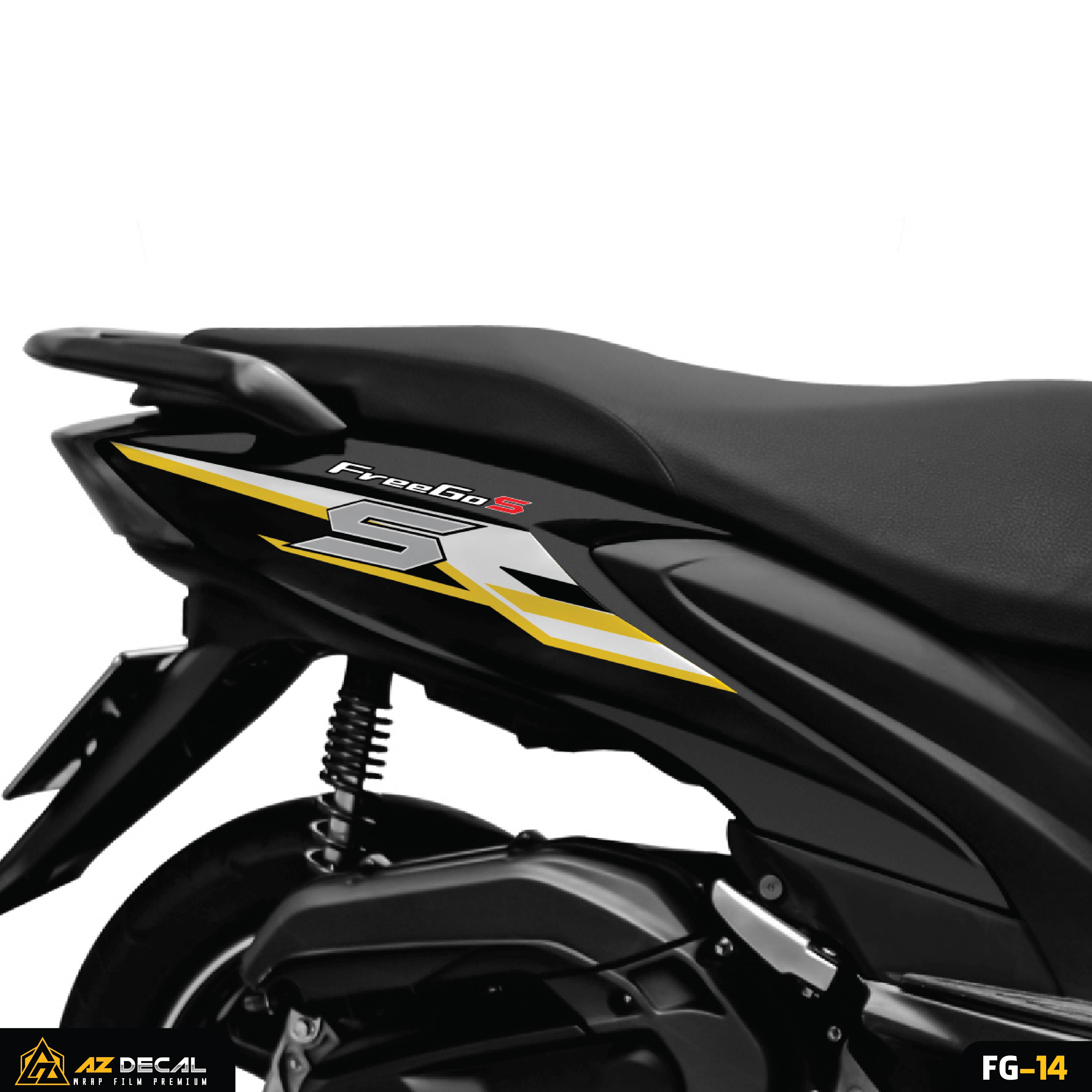 Cận cảnh mẫu decal dán sườn xe Yamaha FreeGo 125 S