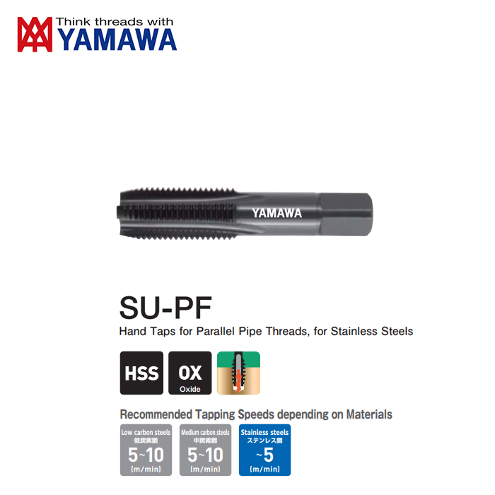 Mũi Taro Inox SU-PF Yamawa Loại Ren Ống Song Song