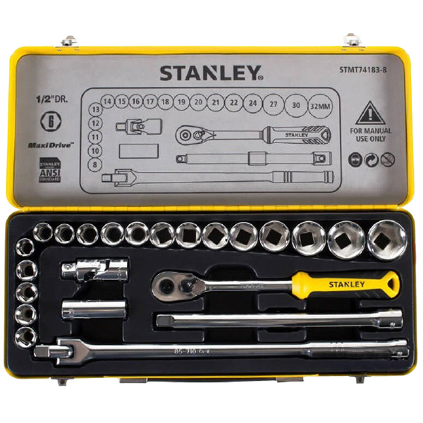 Bộ tuýp 1/2" Stanley STMT74183-8 24 chi tiết 8~32mm