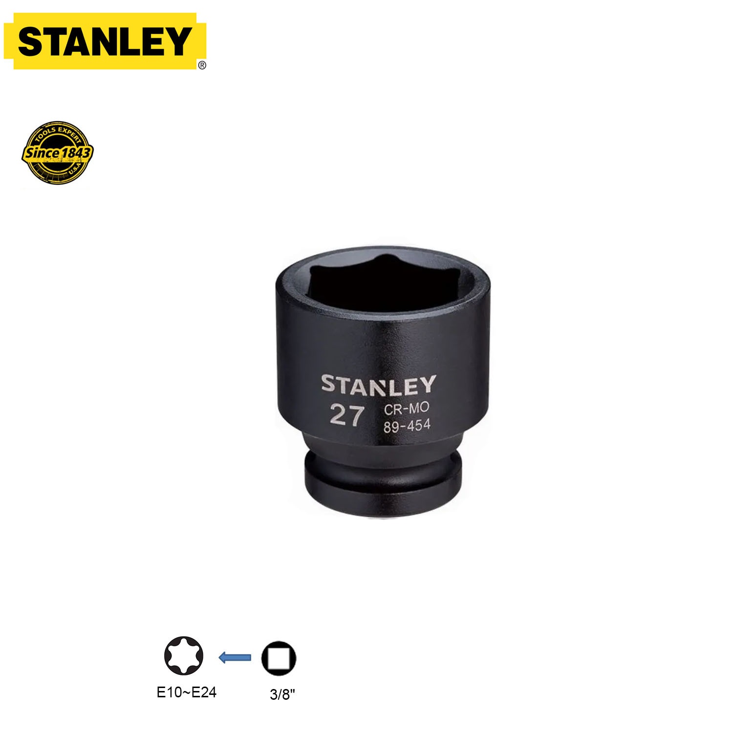 Đầu tuýp đen 3/8" Stanley Seri STMT734-8B