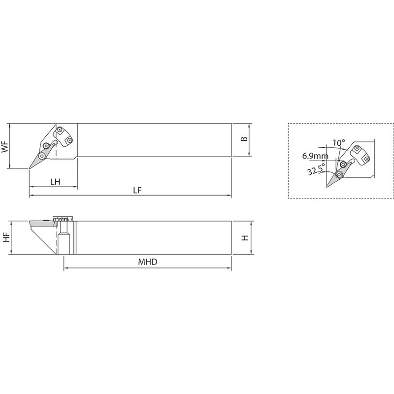 Cán dao tiện phi 20 Kyocera SZPBL2020K-13C