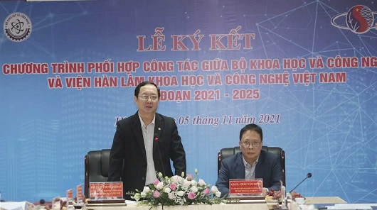 Bộ KH&CN và Viện Hàn lâm KH&CN ký kết hợp tác chương trình giai đoạn 2021-2025