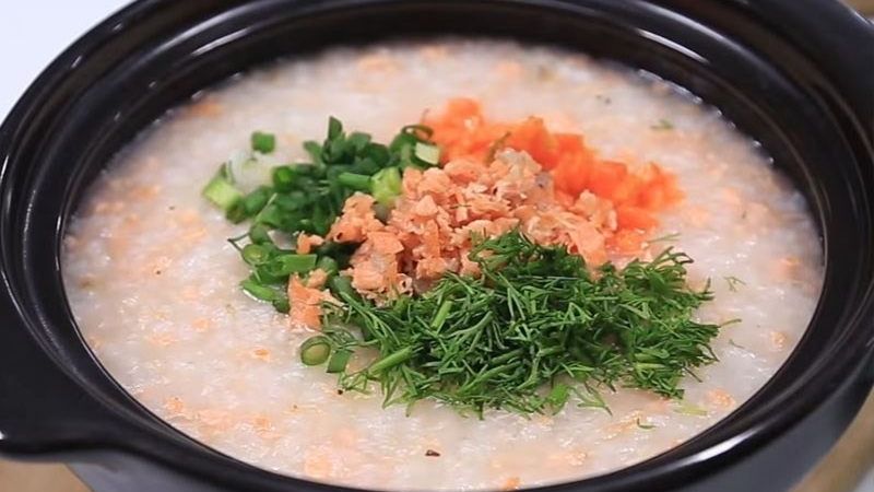 cháo cá hồi