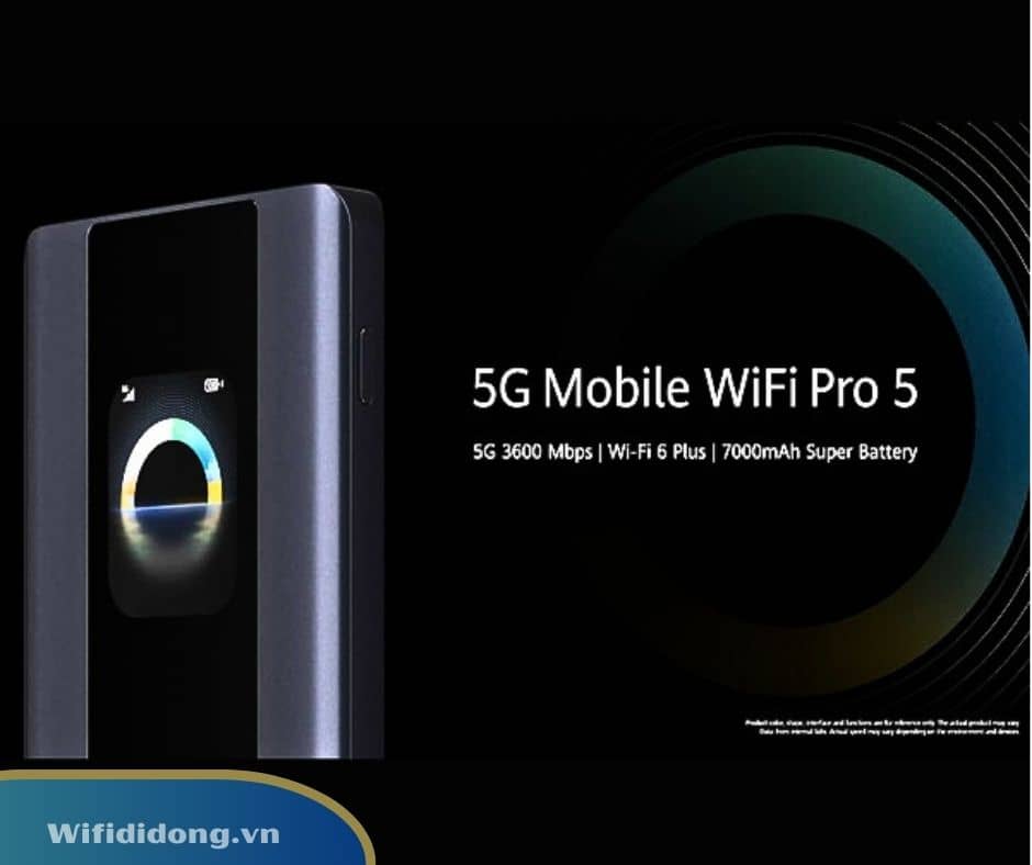 Bộ Phát WiFi 5G Huawei E6888-982 (Pro 5) | Bộ Phát WiFi Di Động 5G WiFi 6 AX3600, Tốc Độ Cao 3.6Gbps, Pin Trâu 10h, Màn Hình AMOLED | Hàng Chính Hãng