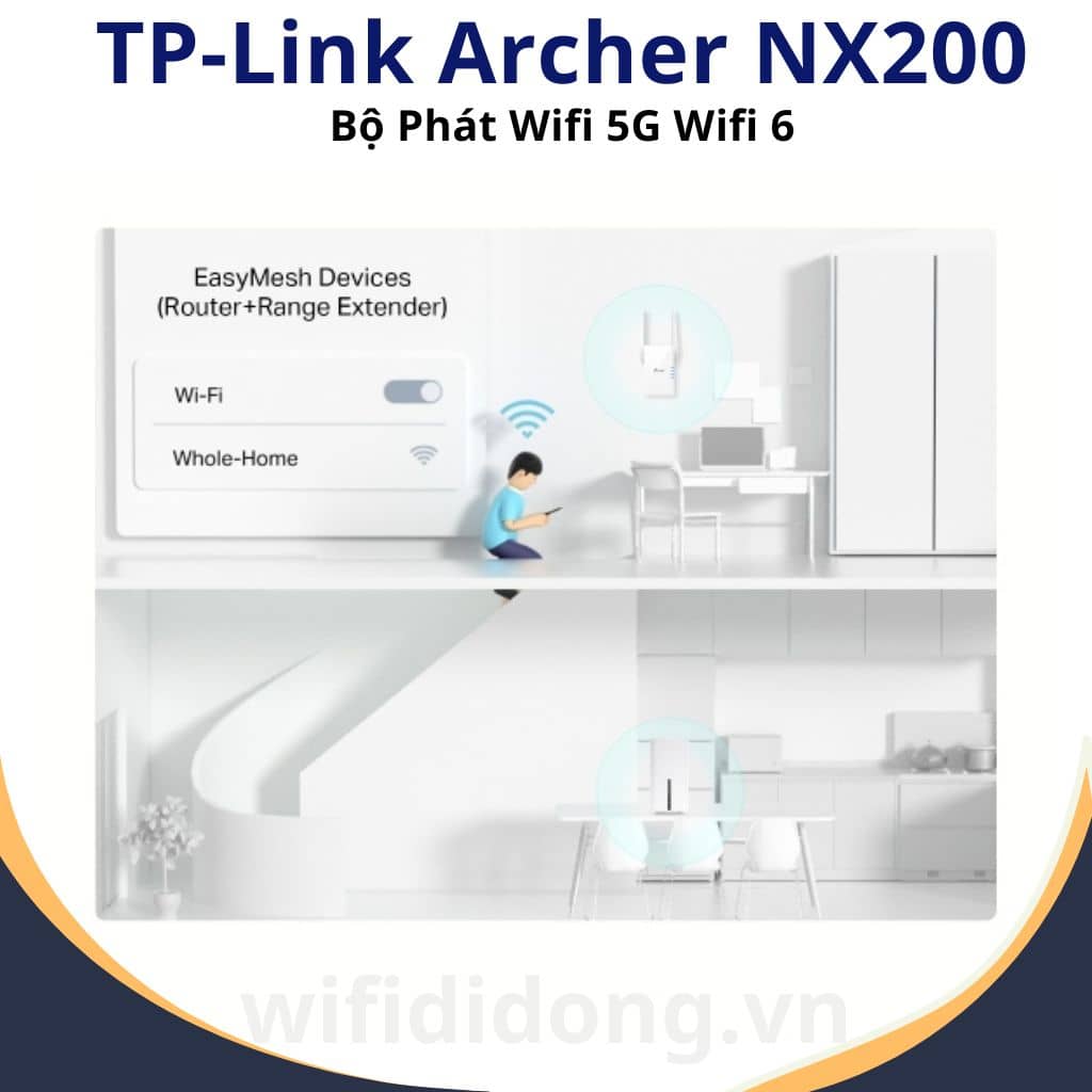 Router WiFi 5G TP-Link Archer NX200 | Bộ Phát Wifi 5G Wifi 6 Tốc Độ Vượt Trôi 4.67 Gbps, Băng Tần Kép | Hàng Chính Hãng