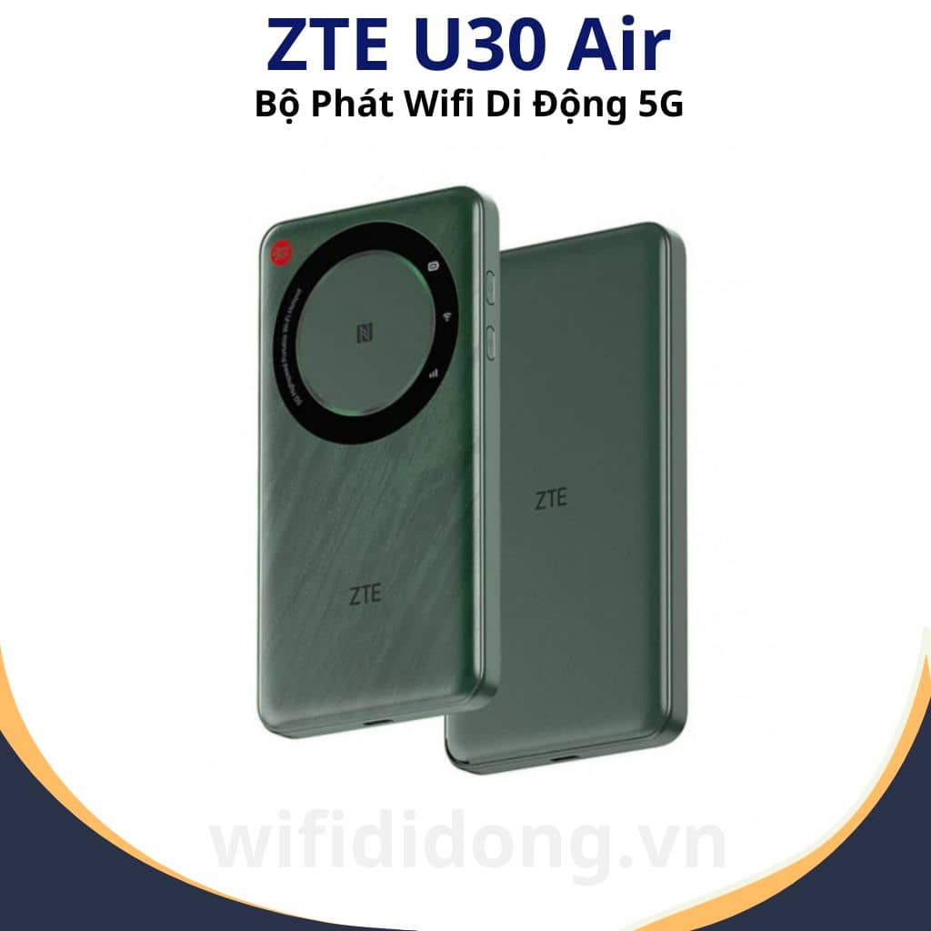 Bộ Phát WiFi ZTE U30 Air | Bộ Phát WiFi Di Động 5G, Tốc Độ Cao 867Mbps, Pin Khủng Lên Đến 10h, Kết Nối 1 Chạm | Hàng Chính Hãng