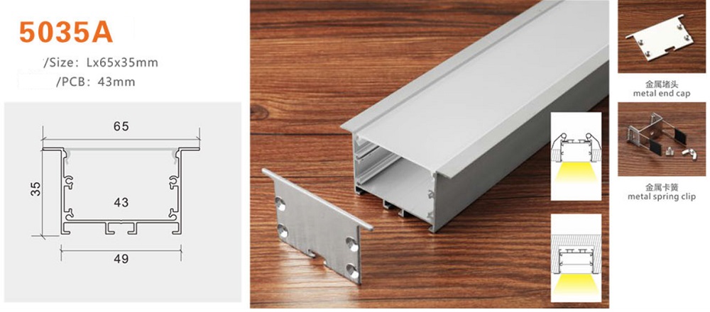 Thanh nhôm định hình led YG-5035A