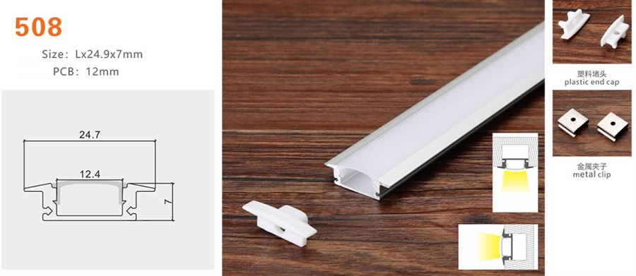 Thanh nhôm định hình led YG-508