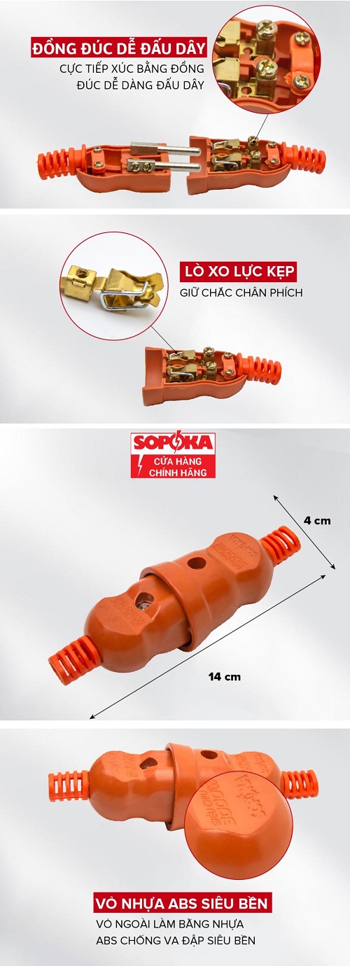 Bộ phích cắm nổi nguồn công suất cao N3000W Sopoka