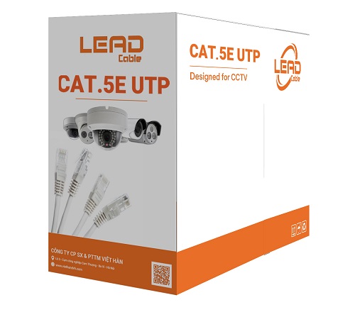 Dây cáp mạng chuyên dụng cho camera LEAD CAT5E UTP 24AWG - Việt Hàn