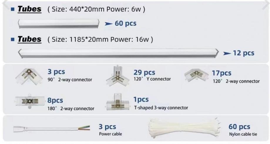 Bộ đèn tổ ong detailing garage
