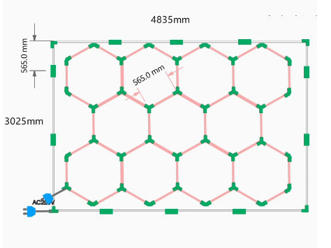 Bộ đèn tổ ong detailing garage