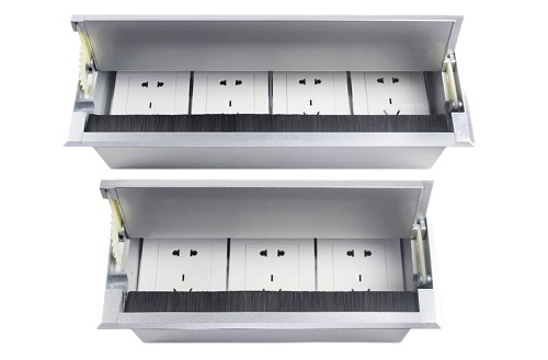 Hộp điện âm bàn nhôm nắp mở 2 hướng YG-RM010A