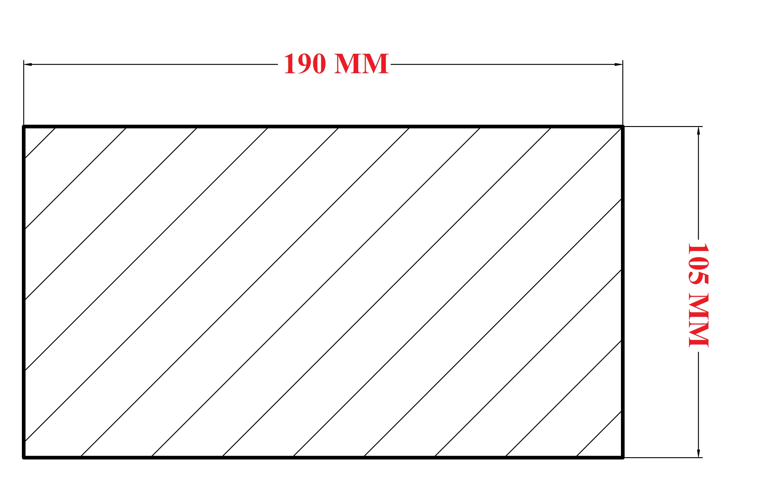 Kích thước khoét lỗ nắp luồn dây điện nhôm xước 300x120x33 MM: