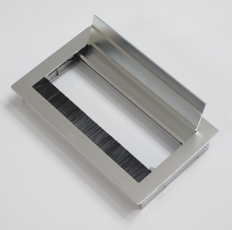 Nắp điện âm bàn nhôm xước 200x120