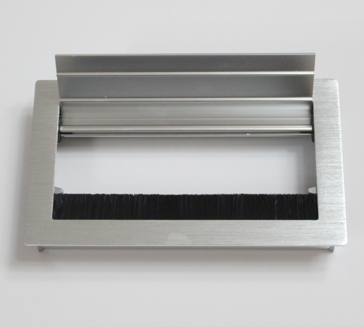 Nắp điện âm bàn nhôm xước 200x120