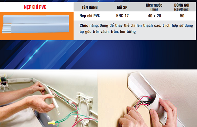 Nẹp điện chỉ len tường