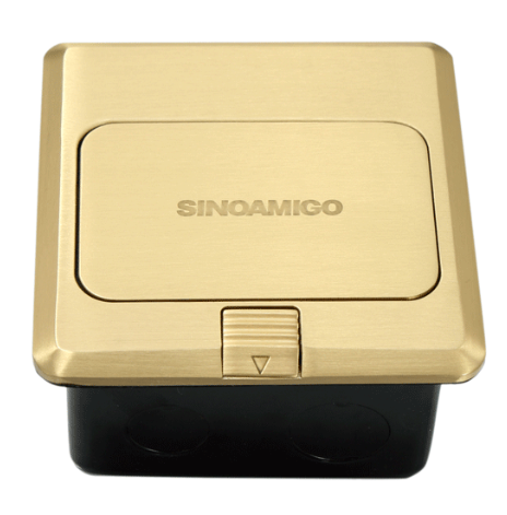 Ổ cắm âm sàn màu vàng Sinoamigo SPU-1B