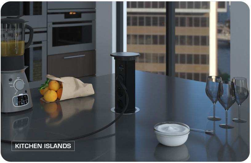 Ổ cắm điện âm bàn cao cấp Sinoamigo SMT-4